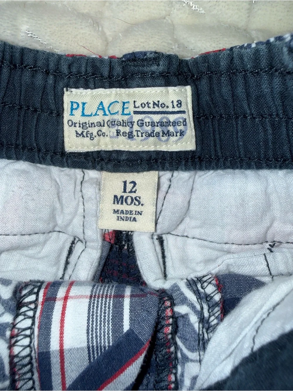 Children’s Place lot of 3 pairs of boys shorts, size 12, and 12-18 mo